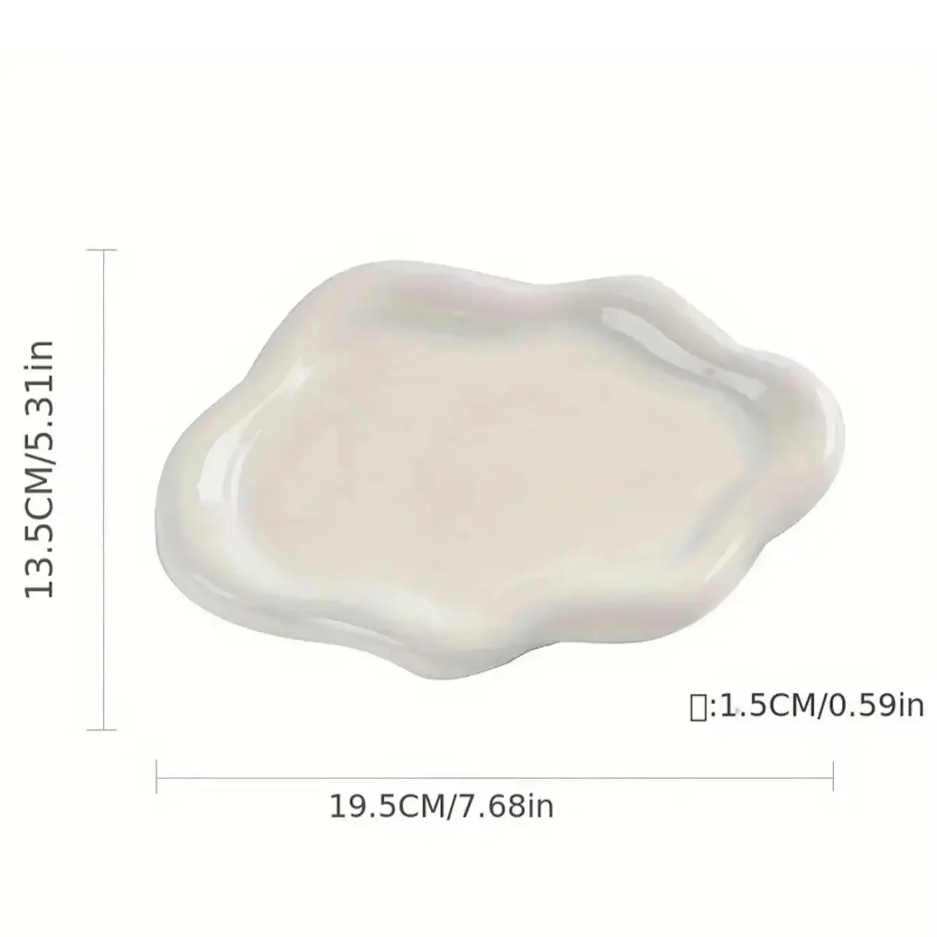 Miniso Simple Stylish Cloud Ceramic Jewelry Storage Tray Jewelry Earrings Display Desktop Ornaments Gifts for Friends