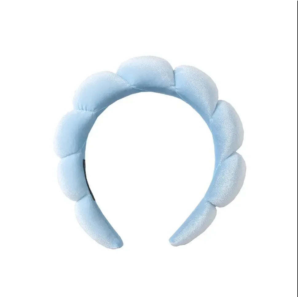 2025 Fashion Sponge Headband for Women Girls Puffy Hair Band Makeup Bubble Retro Terry Cloth Headbands Hair Accessories Headwear