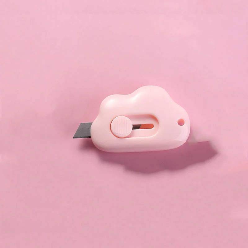 Mini Pocket Cloud Art Utility Knife Box Knife Paper Cutter Craft Wrapping Refillable Blade Stationery