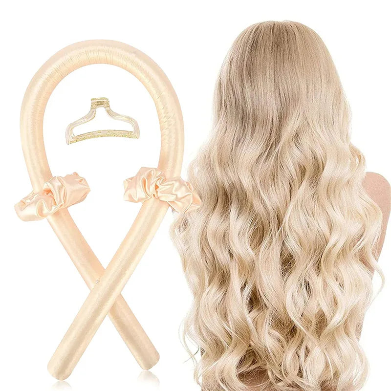 Heatless Curling Rod Headband No Heat Silk Curls Ribbon Hair Rollers Sleeping Soft Headband Lazy Hair Curlers Hair Styling Tools