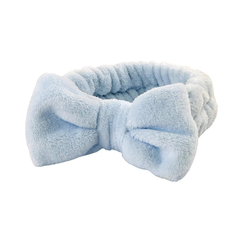 Cute Fashion Multifunctional Women's Face Washing Cuffs Waterproof Water Absorbent Wrist Cotton Velvet Hairband Hair Accessories