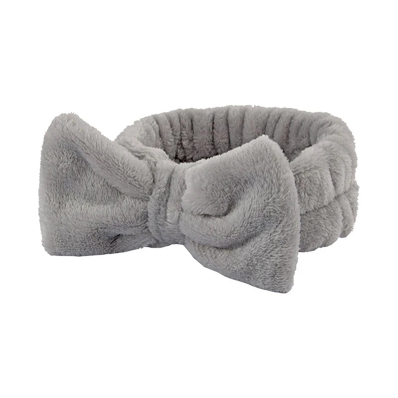 Cute Fashion Multifunctional Women's Face Washing Cuffs Waterproof Water Absorbent Wrist Cotton Velvet Hairband Hair Accessories