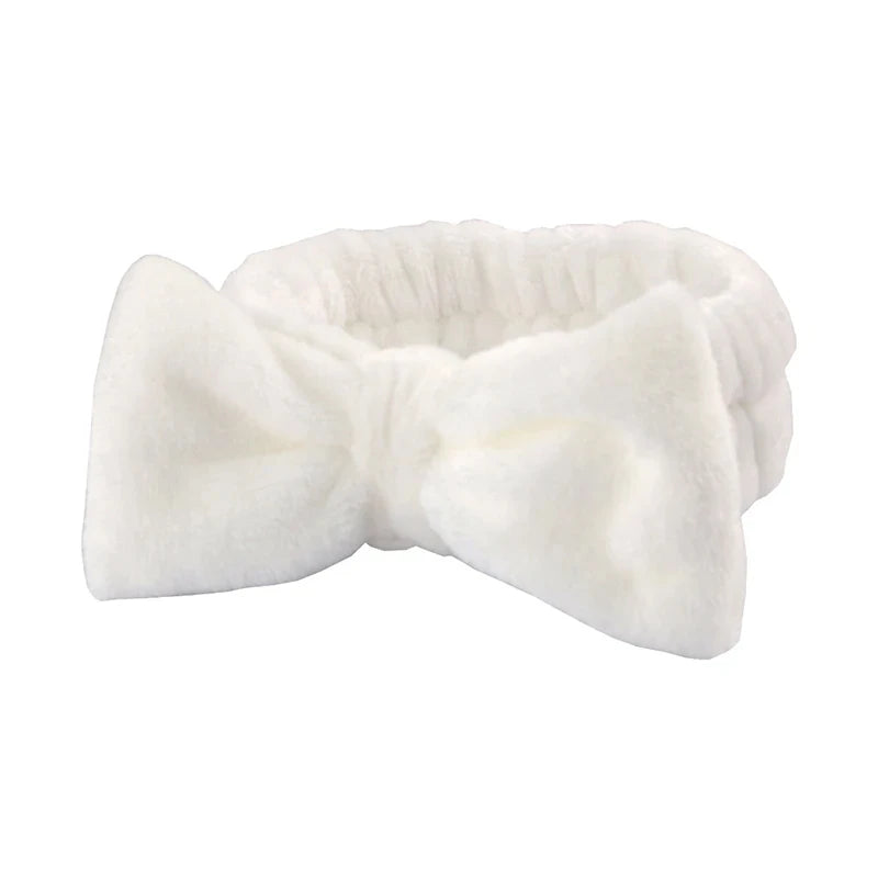 Cute Fashion Multifunctional Women's Face Washing Cuffs Waterproof Water Absorbent Wrist Cotton Velvet Hairband Hair Accessories