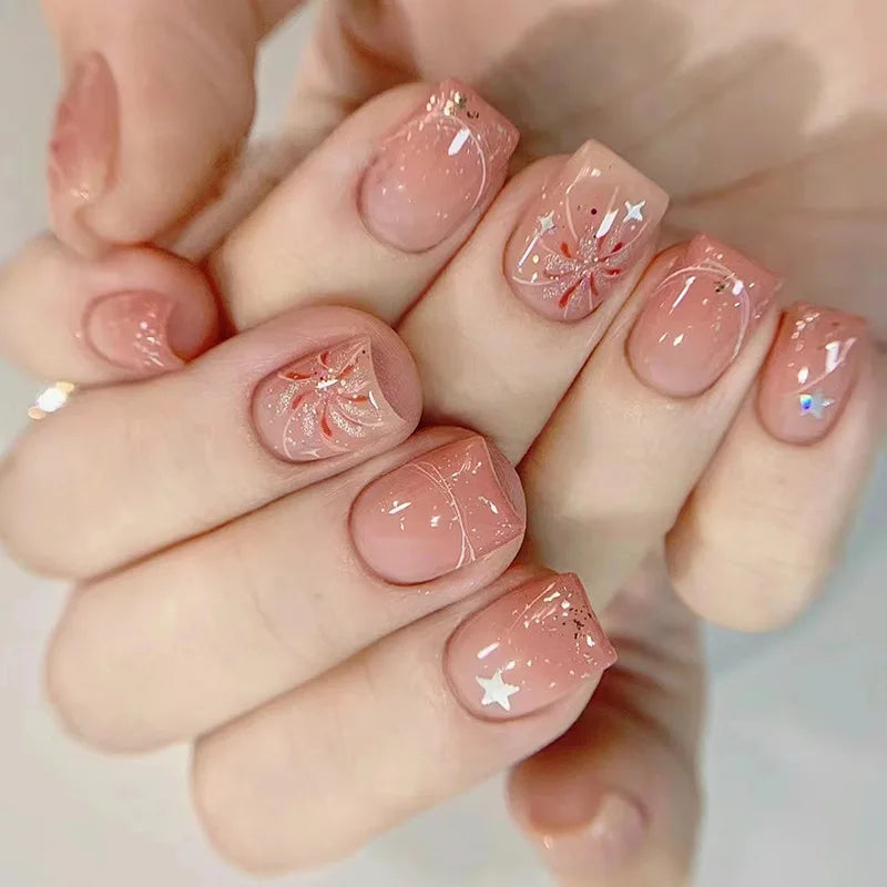 24pcs Burgundy Almond Press on Nail Water Drop Solid Color False Nails Cat Eye Various style Detachable and Wearable Nail Art