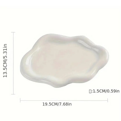 Miniso Simple Stylish Cloud Ceramic Jewelry Storage Tray Jewelry Earrings Display Desktop Ornaments Gifts for Friends