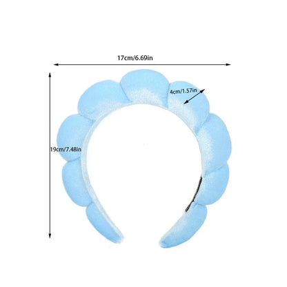 2025 Fashion Sponge Headband for Women Girls Puffy Hair Band Makeup Bubble Retro Terry Cloth Headbands Hair Accessories Headwear